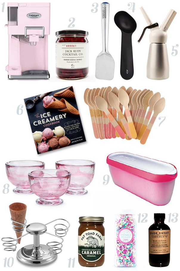 Ice cream essentials: maker, toppings, tools, and cookbook for perfect homemade treats. Fun and delicious dessert supplies.