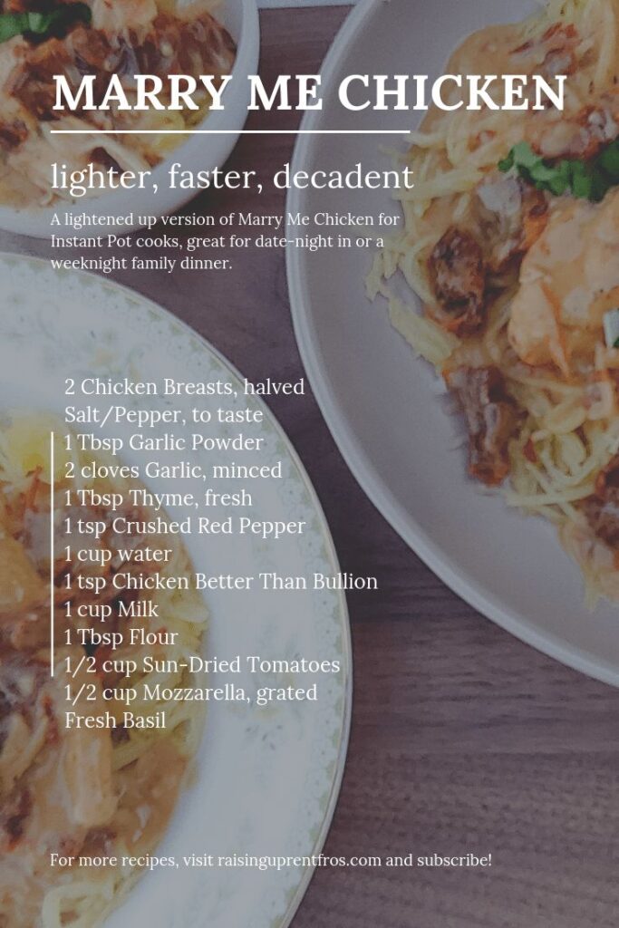 Recipe for Marry Me Chicken: a quick, delicious dish with sun-dried tomatoes and mozzarella. Perfect for any dinner.