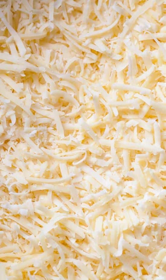 Shredded cheese background.